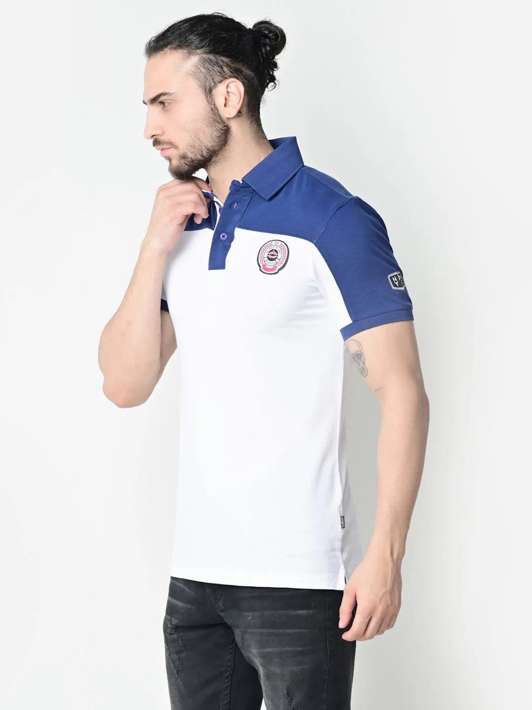 Flawless Men Supreme White Organic Polo T-Shirt Being Flawless