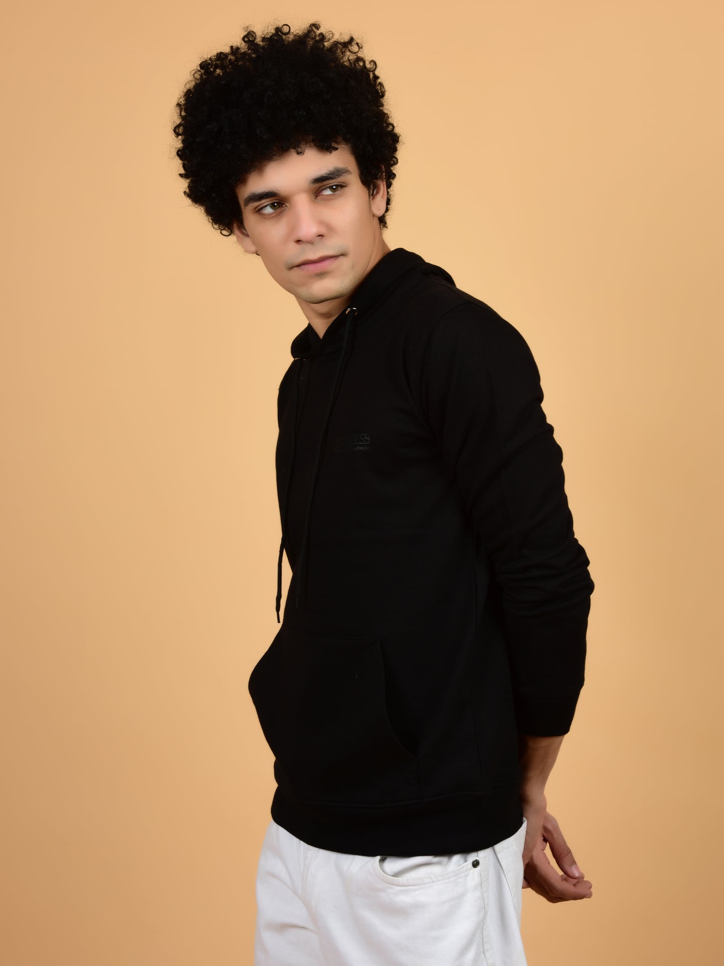 Flawless Men's Black Solid Hoodie Being Flawless