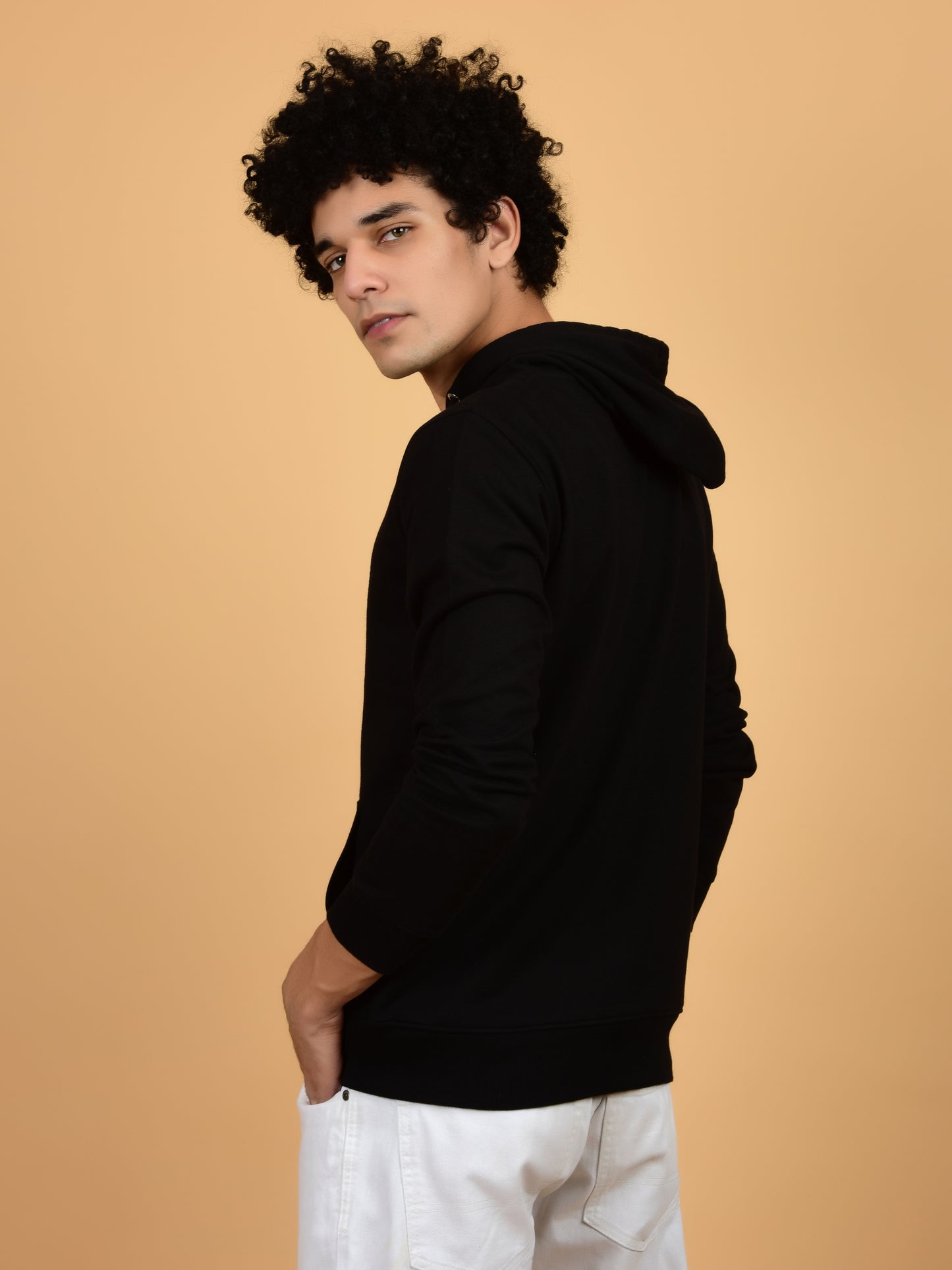 Flawless Men's Black Solid Hoodie Being Flawless
