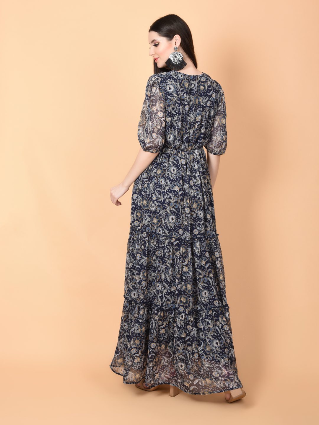 Flawless Navy Blue Maxi Dress | AZELIA Being Flawless