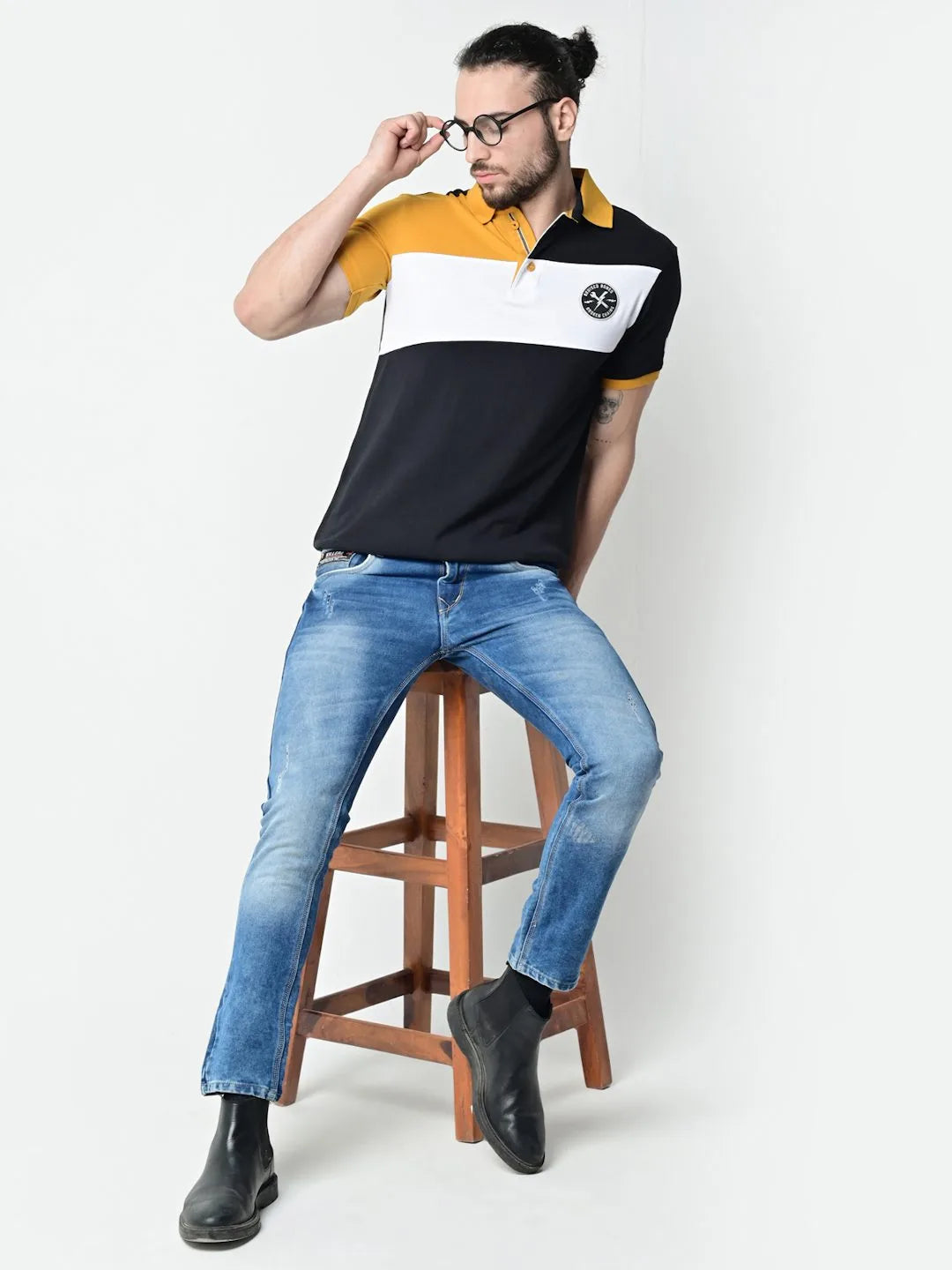 Flawless Men Organic Trio Mustard Polo T-Shirt Being Flawless