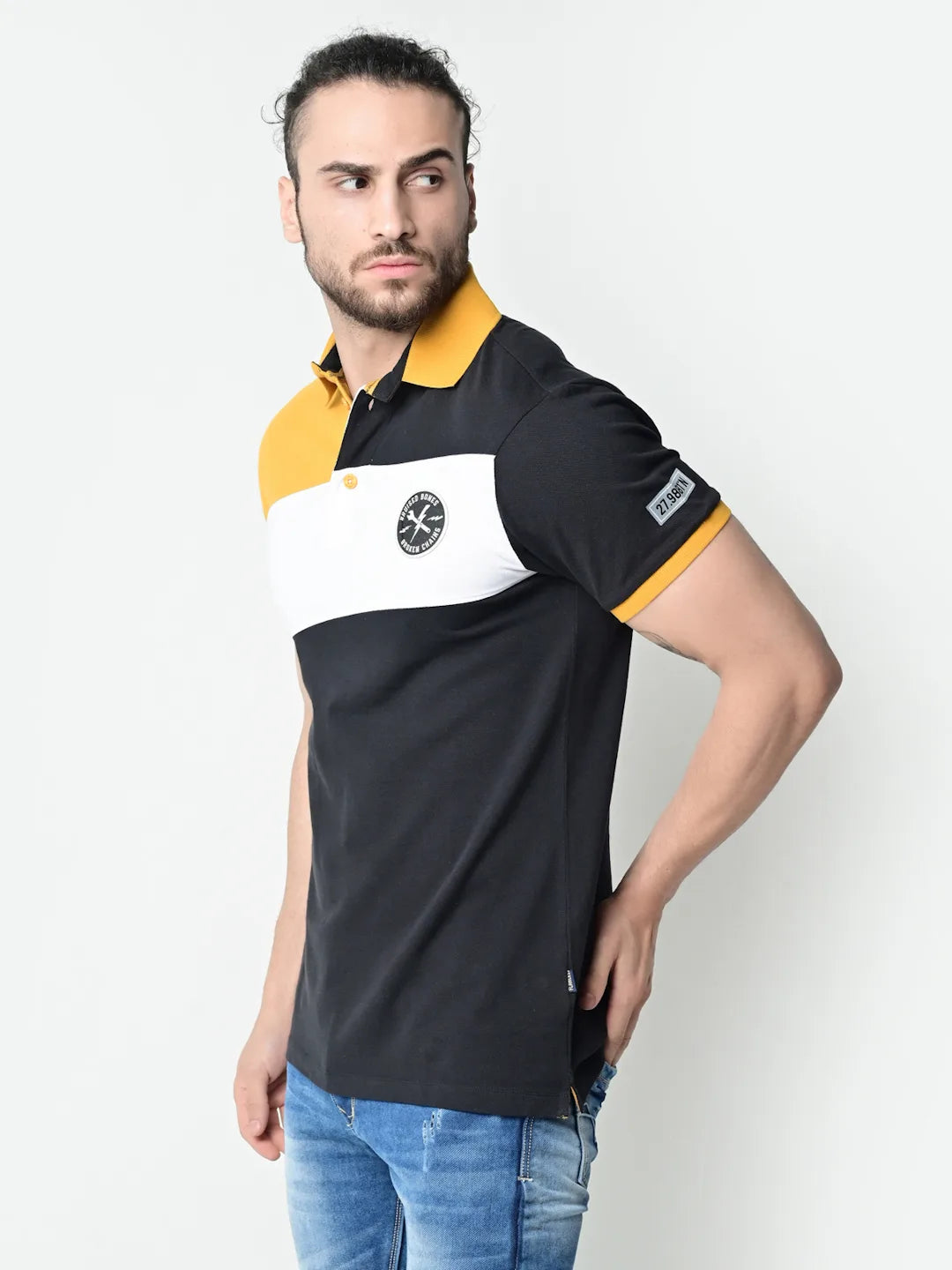 Flawless Men Organic Trio Mustard Polo T-Shirt Being Flawless