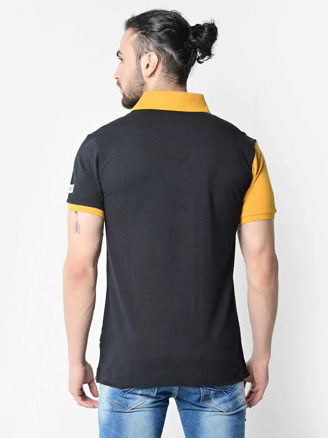 Flawless Men Organic Trio Mustard Polo T-Shirt Being Flawless