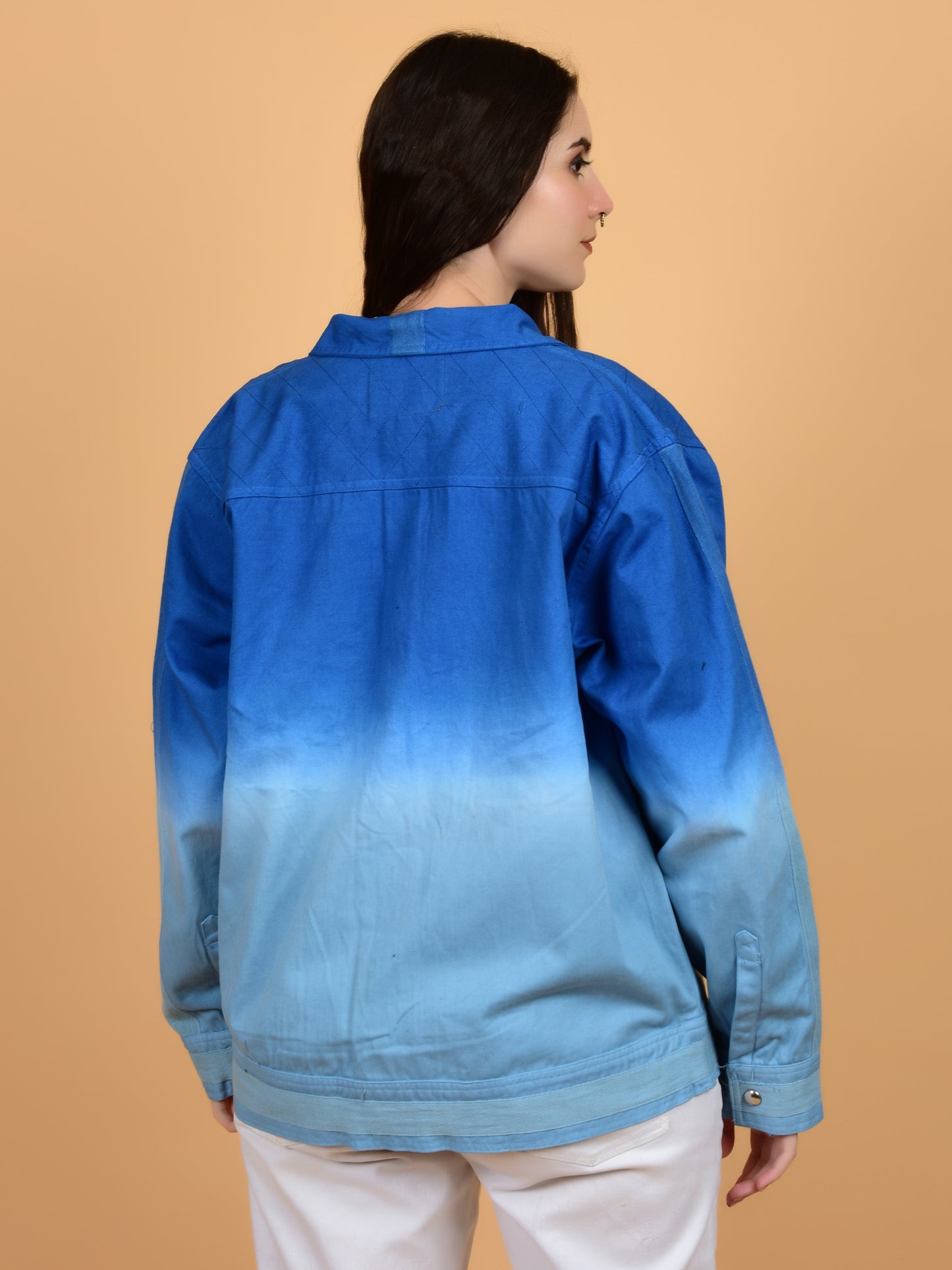 Flawless Women Blue Tie-Dye Jacket Being Flawless