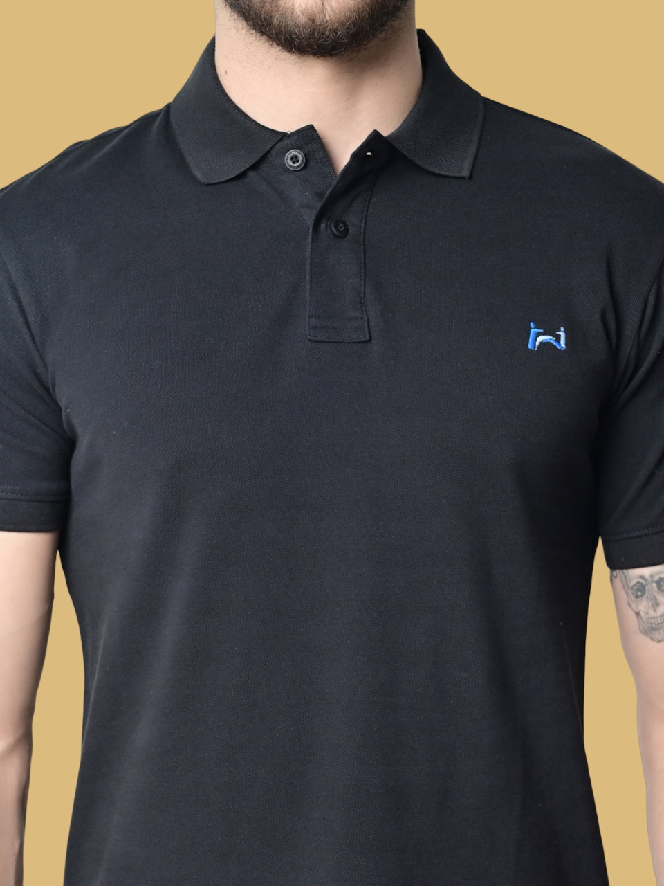 Flawless Men Organic Black Swag Polo T-Shirt Being Flawless