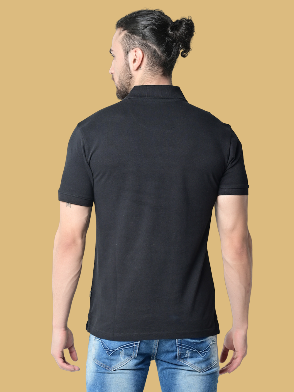 Flawless Men Organic Black Swag Polo T-Shirt Being Flawless