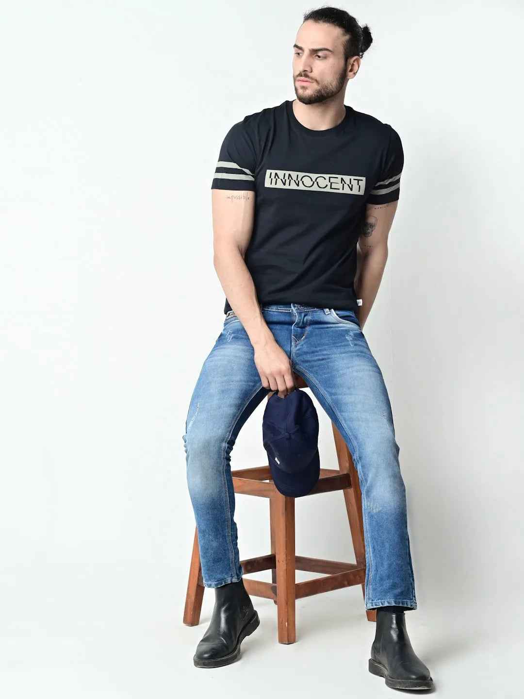 Innocent Cotton T-shirt (Black) Being Flawless