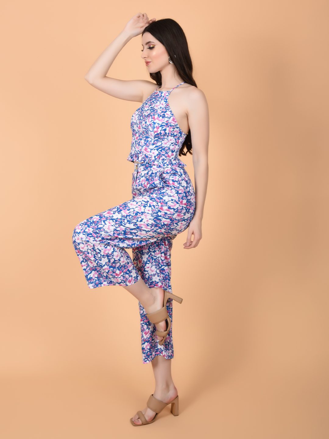 Flawless Blue Floral Women Co-Ord Set | HAILY Being Flawless