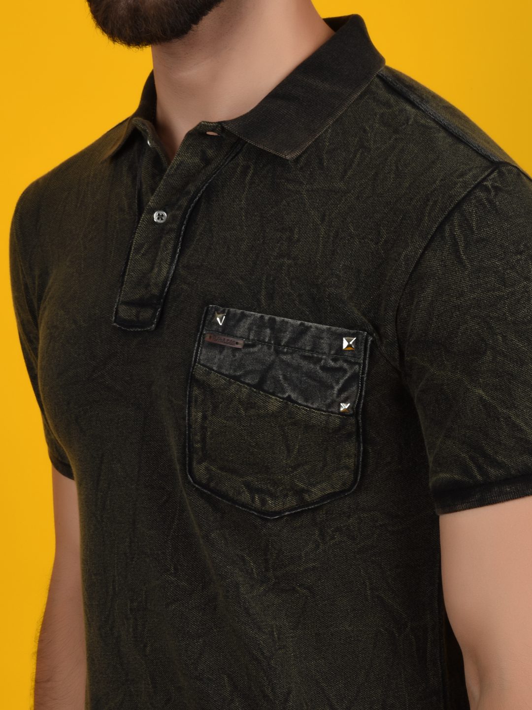 Flawless Forest Green Men Polo T-Shirt | FORESTNIGHT Being Flawless