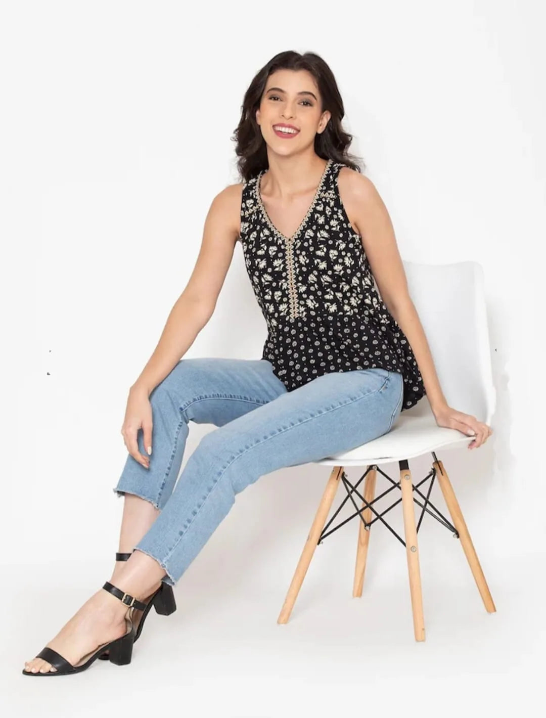 Flawless Women Floral Cotton Top Being Flawless