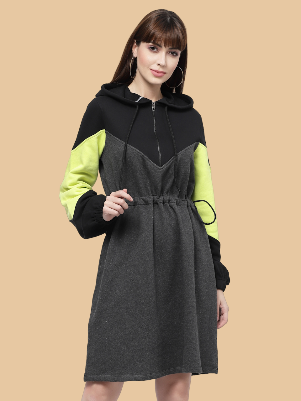 Flawless Neon and Black Sweatdress Slay Dress | KRISTY Being Flawless