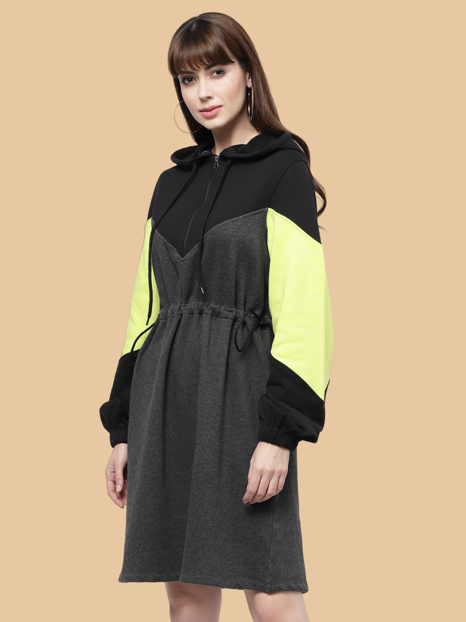 Flawless Neon and Black Sweatdress Slay Dress | KRISTY Being Flawless