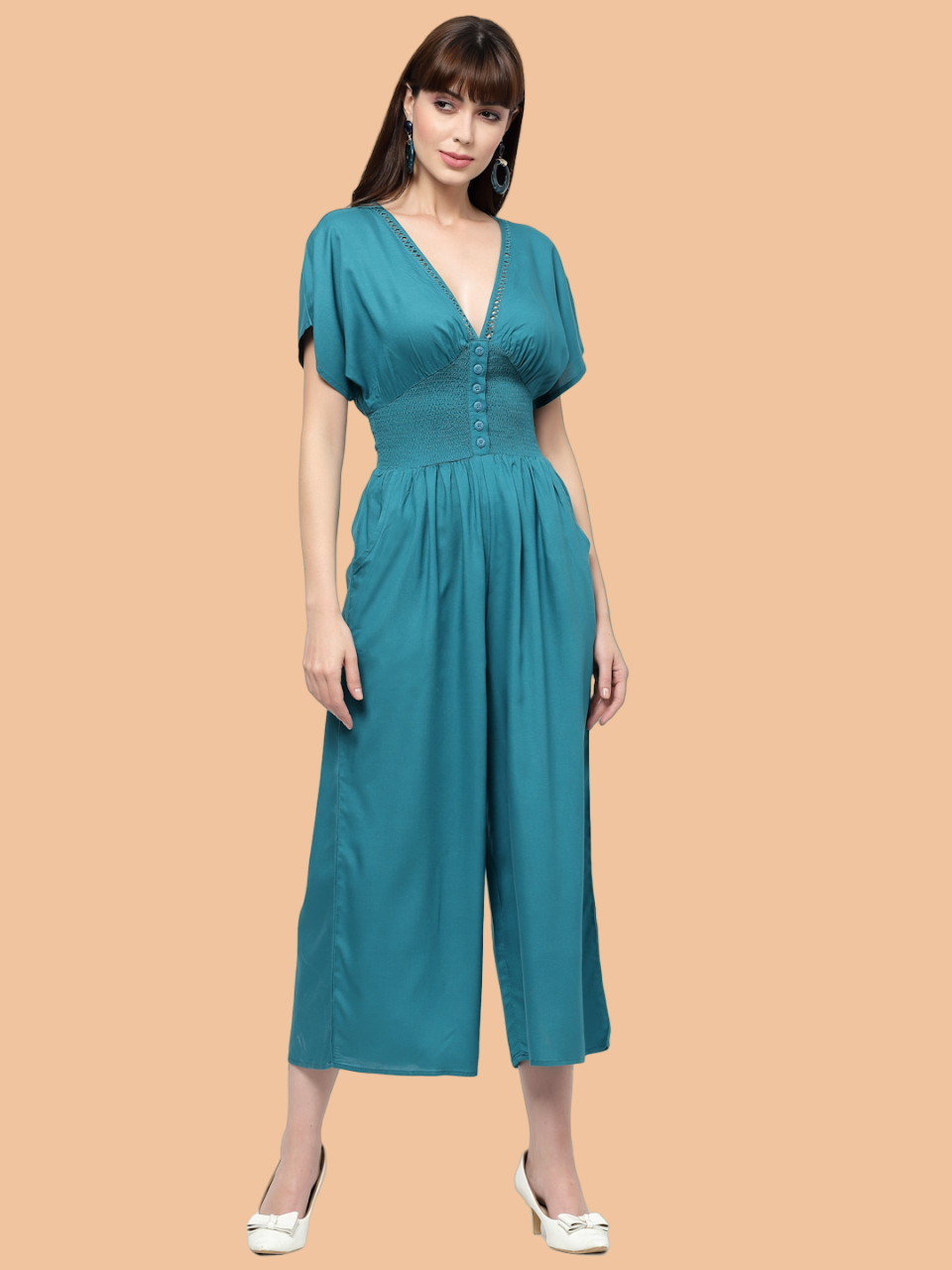 Flawless Women Thrive Teal Jumpsuit | JASMINE Being Flawless