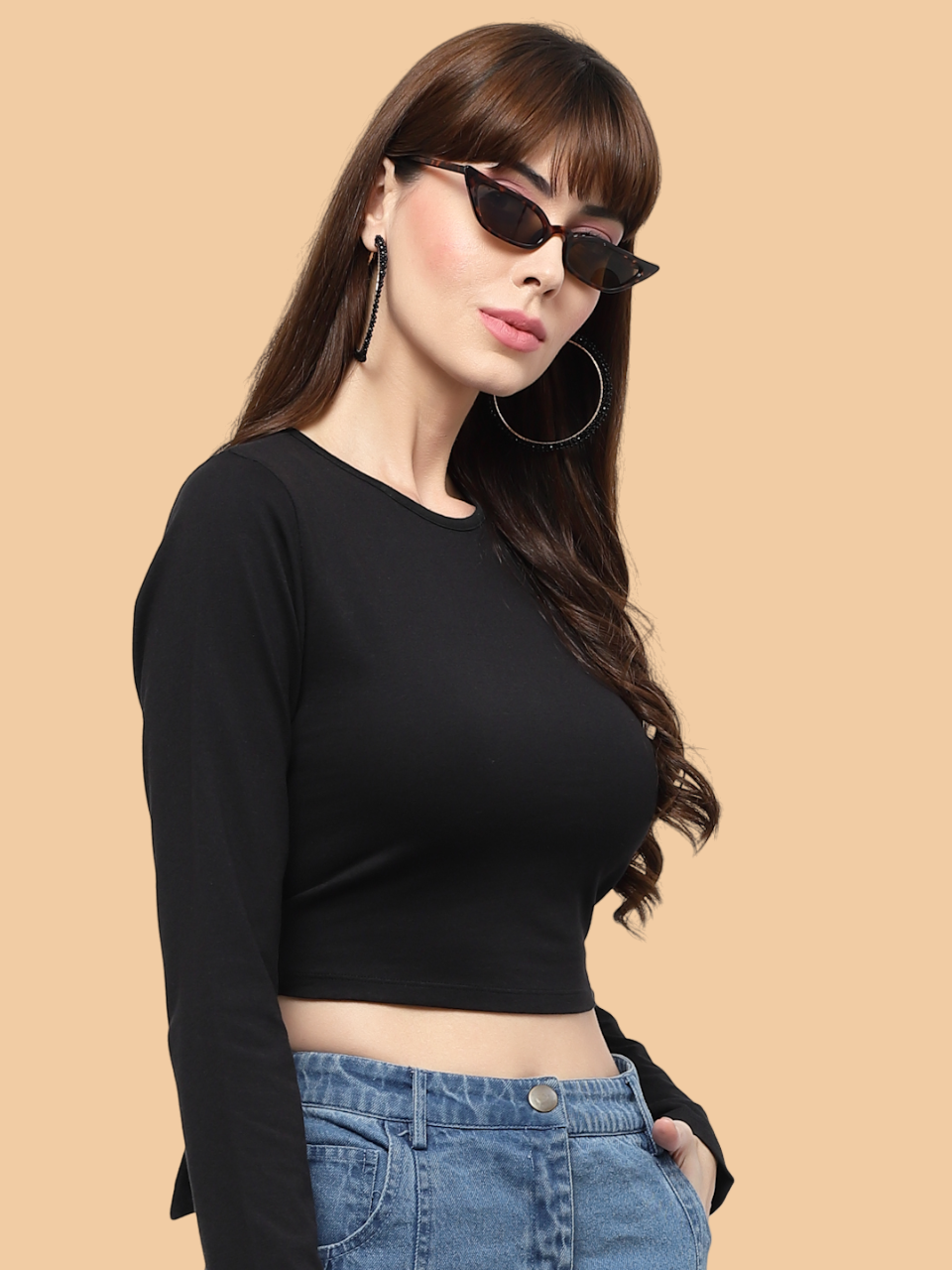 Flawless Women Black Backless Crop Top | ARCH Being Flawless