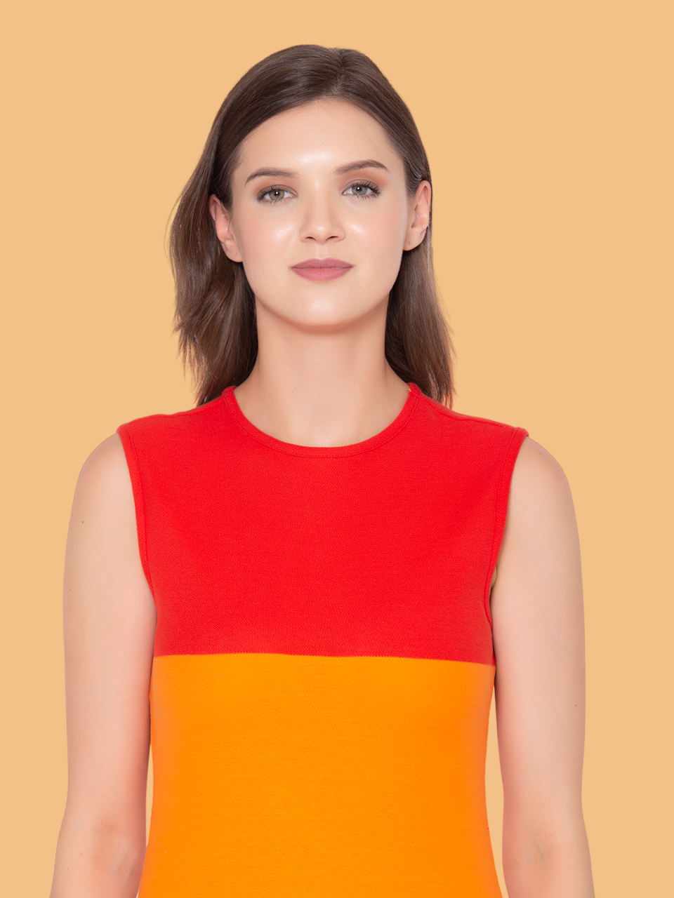 Flawless Women Colour blocked Sun Dress Being Flawless