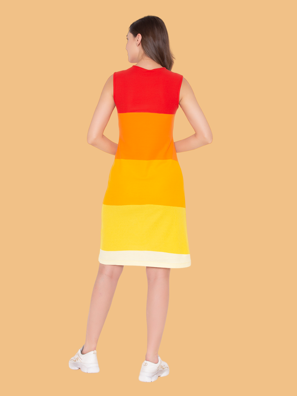 Flawless Women Colour blocked Sun Dress Being Flawless