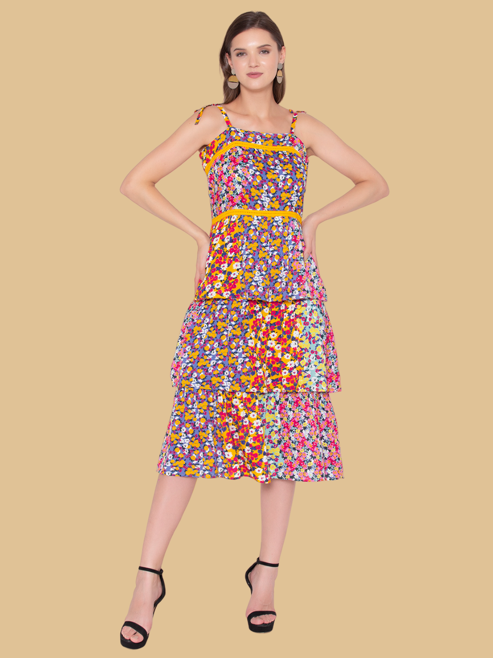 Flawless Women Multi MIdi Dress Being Flawless