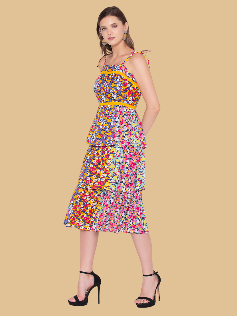 Flawless Women Multi MIdi Dress Being Flawless