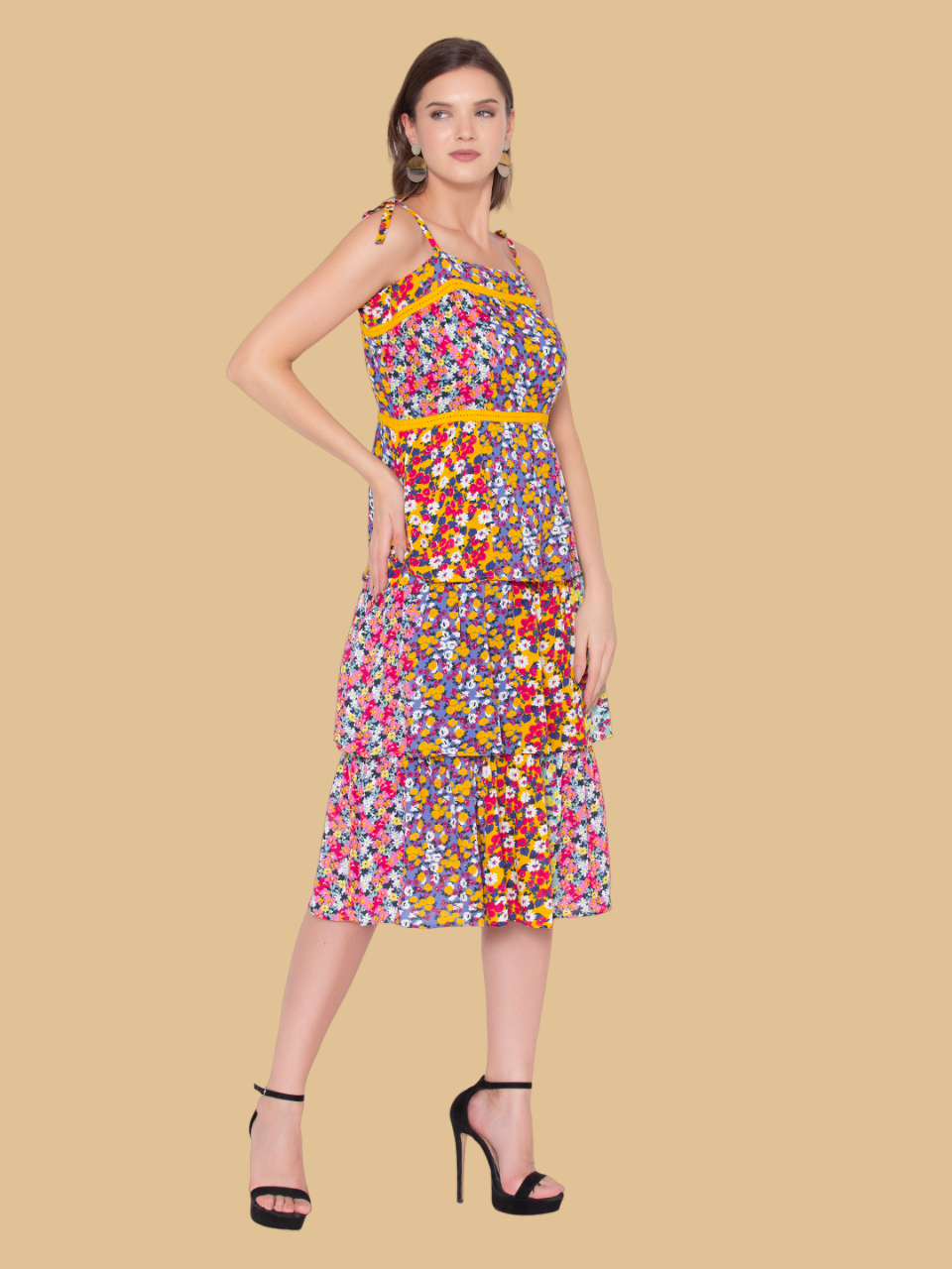 Flawless Women Multi MIdi Dress Being Flawless