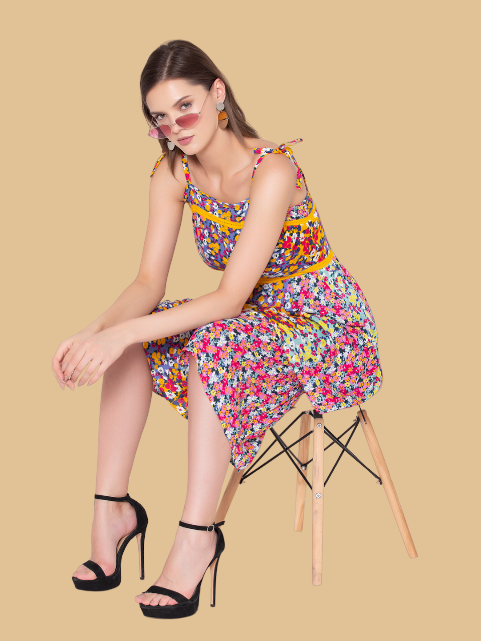 Flawless Women Multi MIdi Dress Being Flawless