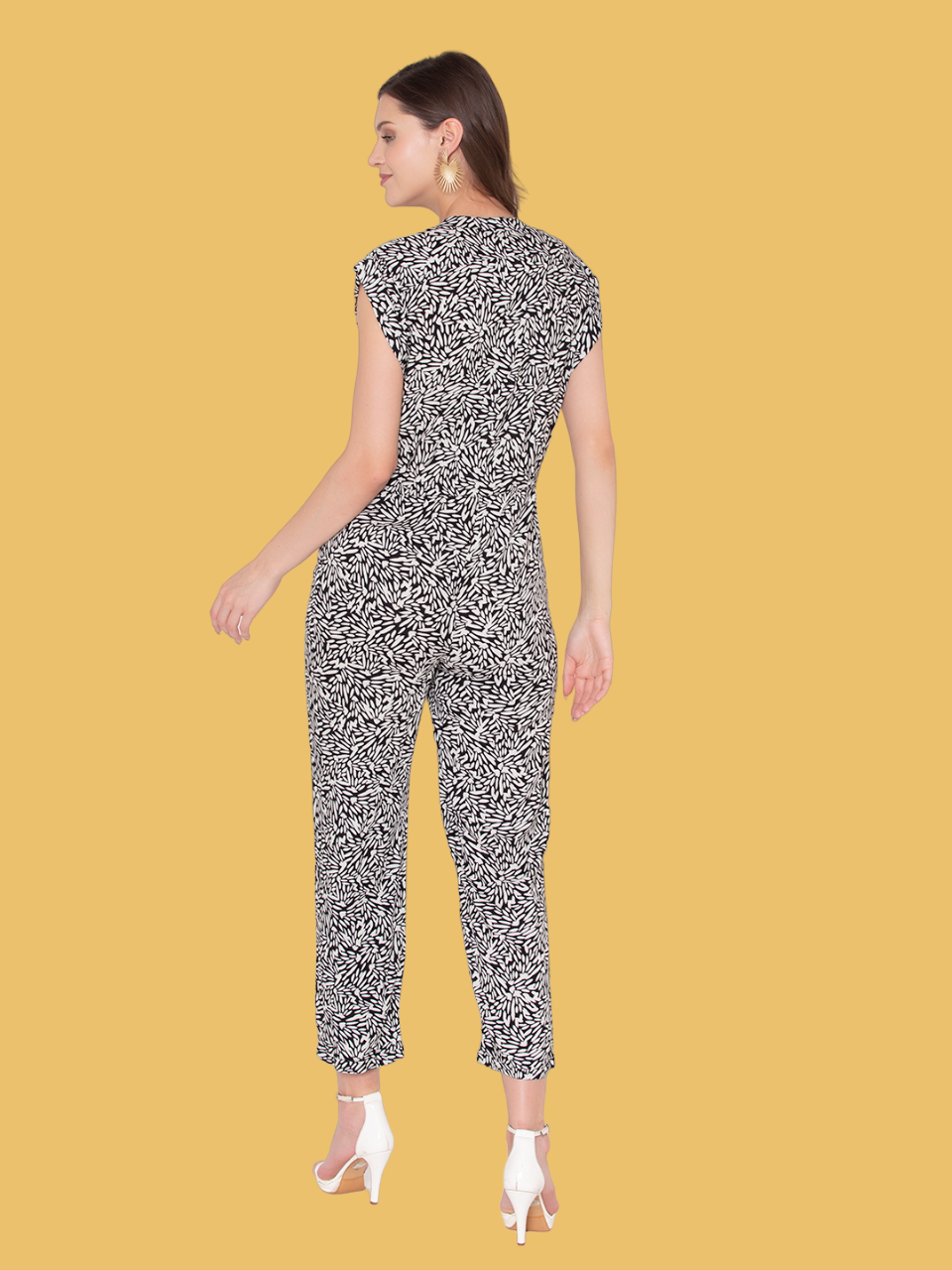 Flawless Women Black Print Jumpsuit Being Flawless