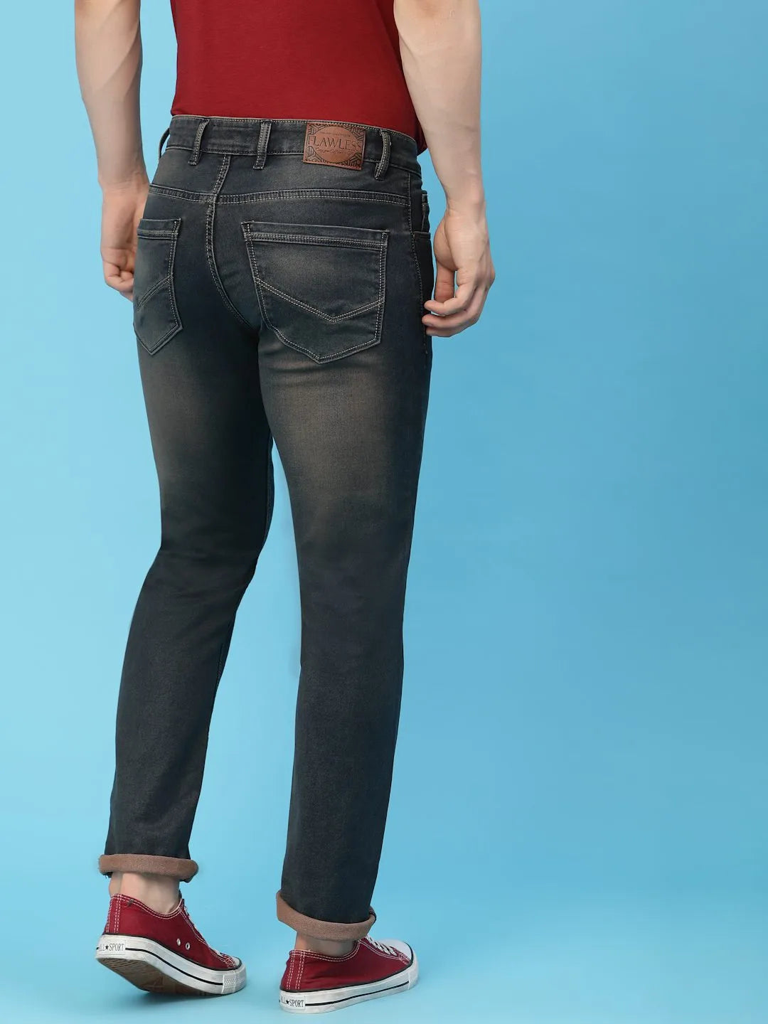 Flawless Men Mid Blue Denim Being Flawless