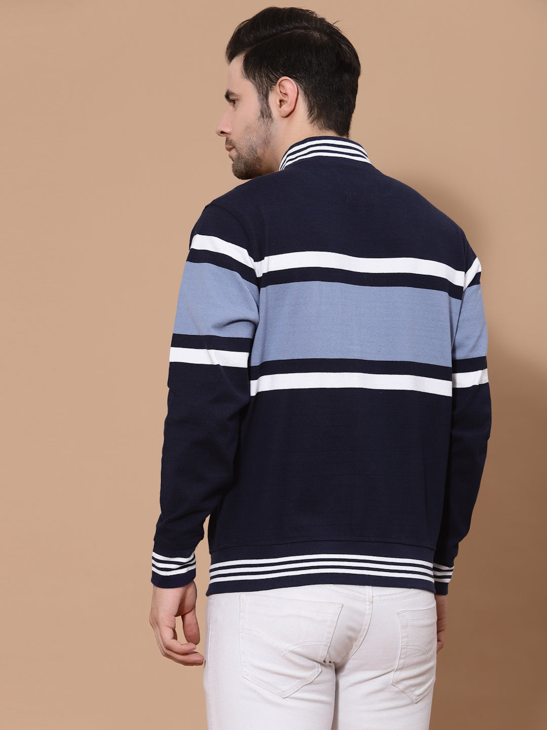 Flawless Men Multi-Color Cotton Bomber Jacket Being Flawless