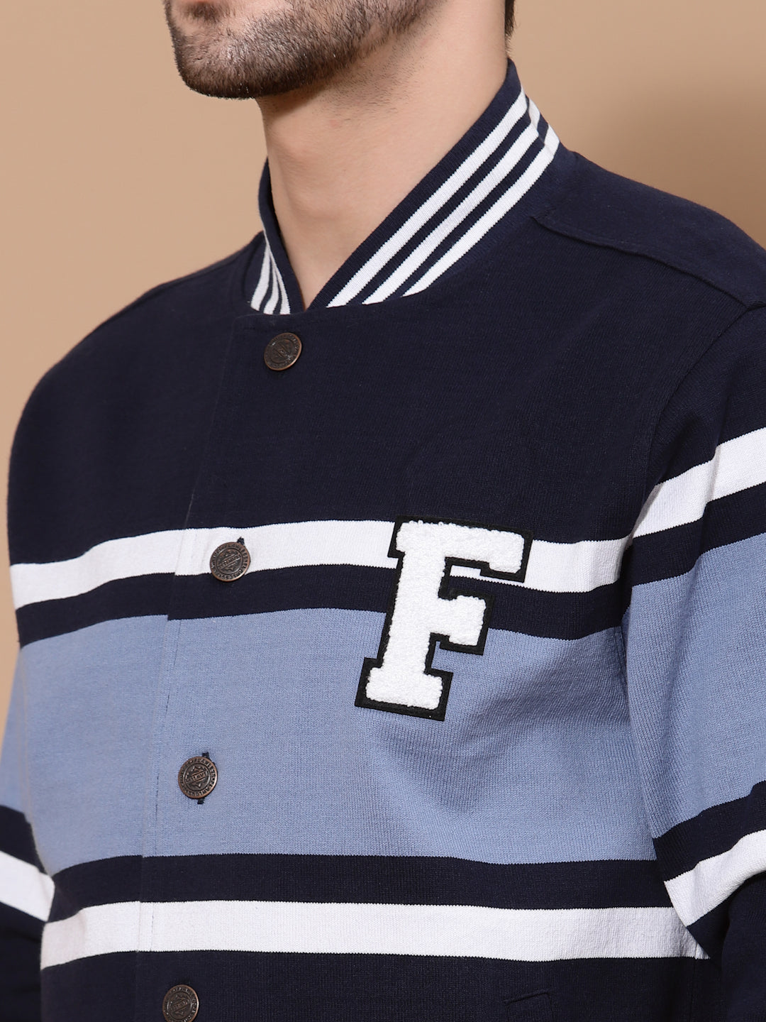 Flawless Men Multi-Color Cotton Bomber Jacket Being Flawless