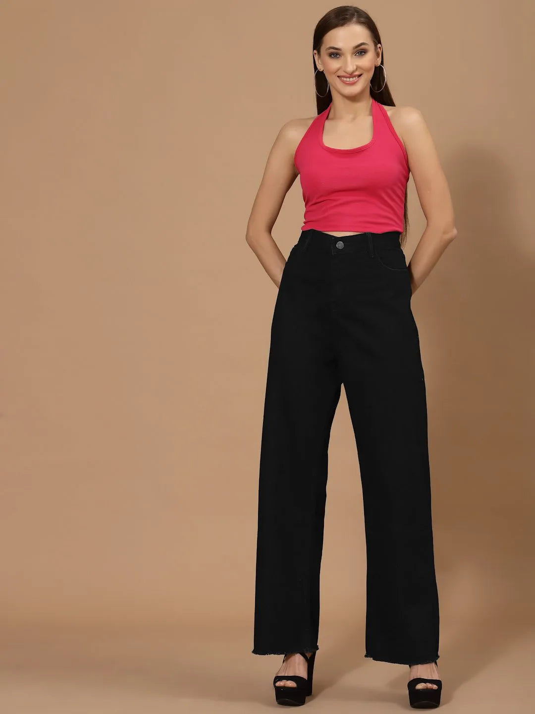 FLAWLESS WOMEN BLACK FLARED DENIMS JEANS Being Flawless