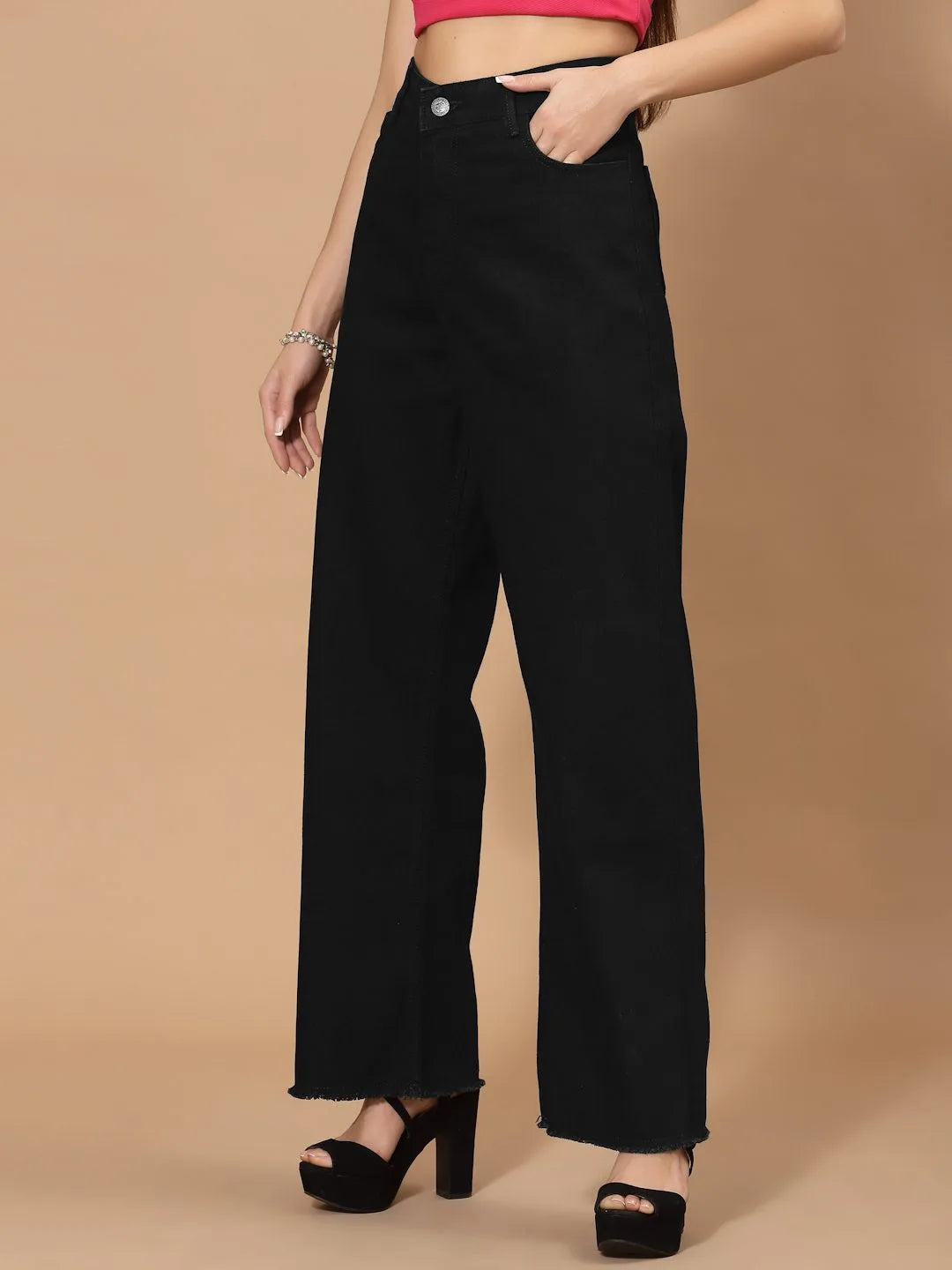 FLAWLESS WOMEN BLACK FLARED DENIMS JEANS Being Flawless
