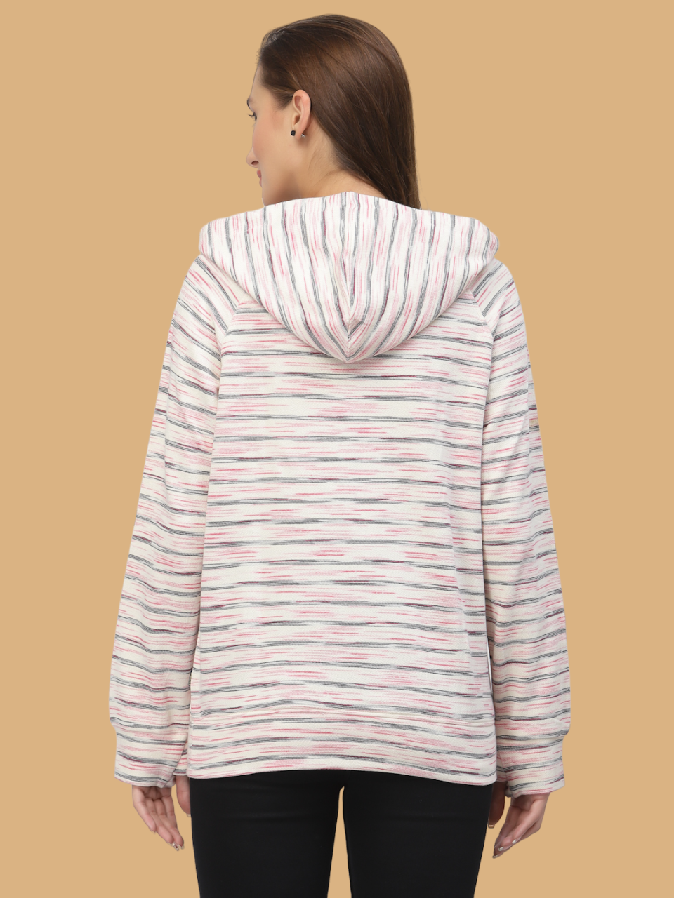 Flawless Women Strippy Hung Hoodie Being Flawless
