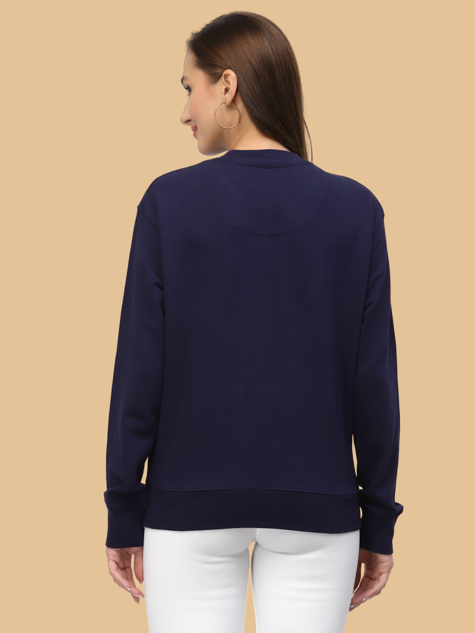 Flawless Printed Numb Navy Sweatshirt For Women Being Flawless