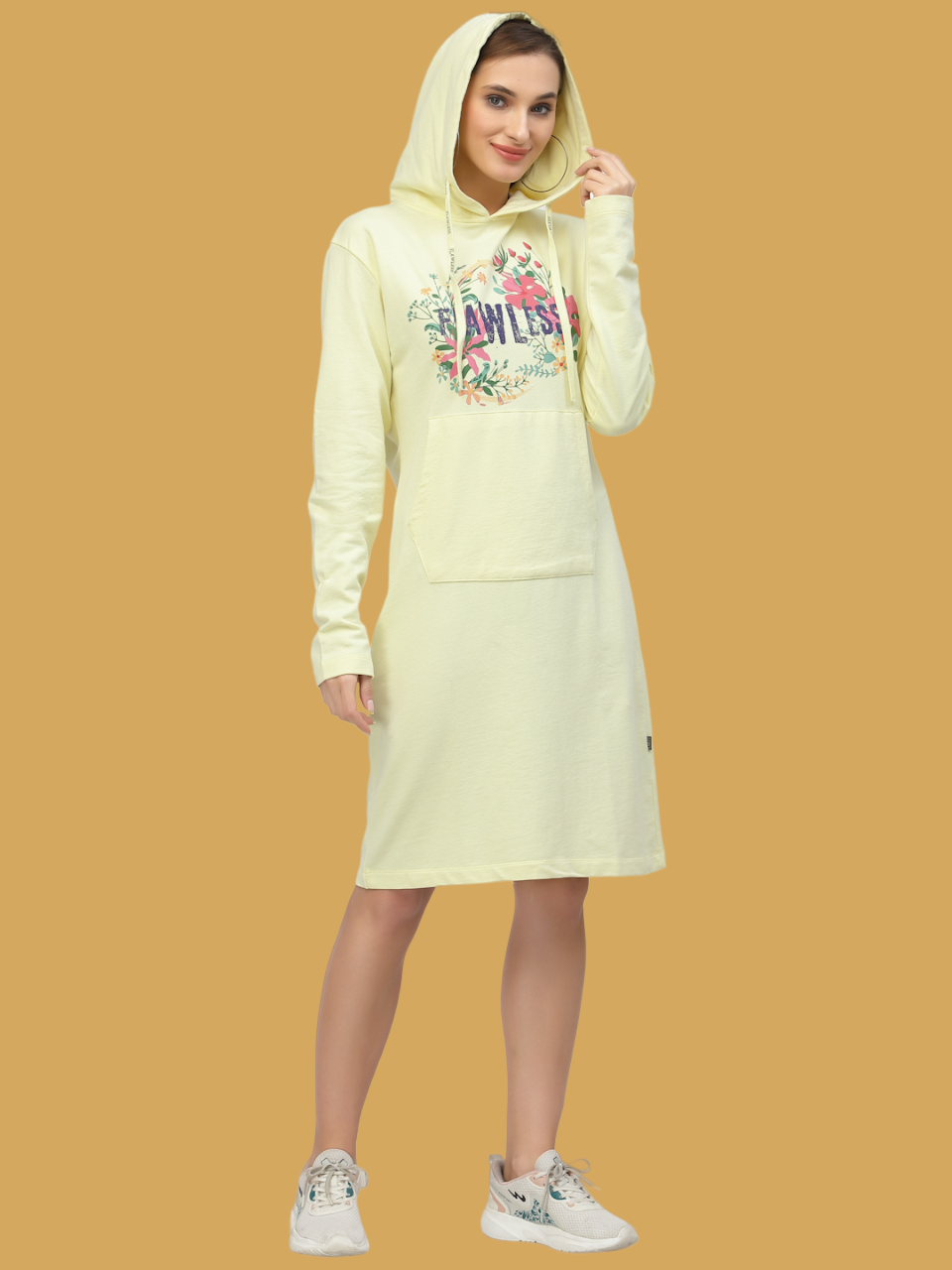 Flawless Women Yellow Winter Dress Being Flawless