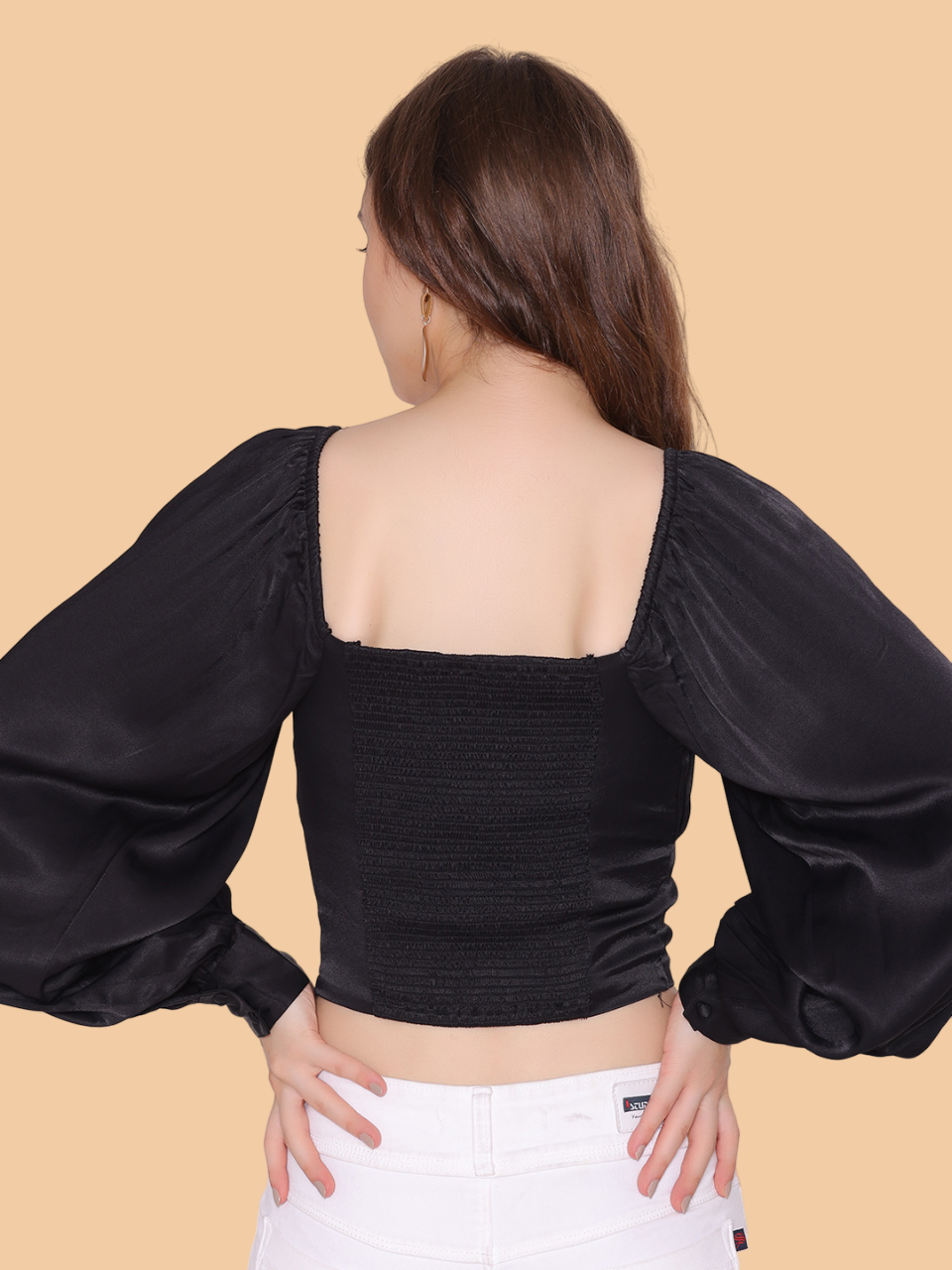 Flawless Women Black Party Crop Top | LIZZY Being Flawless