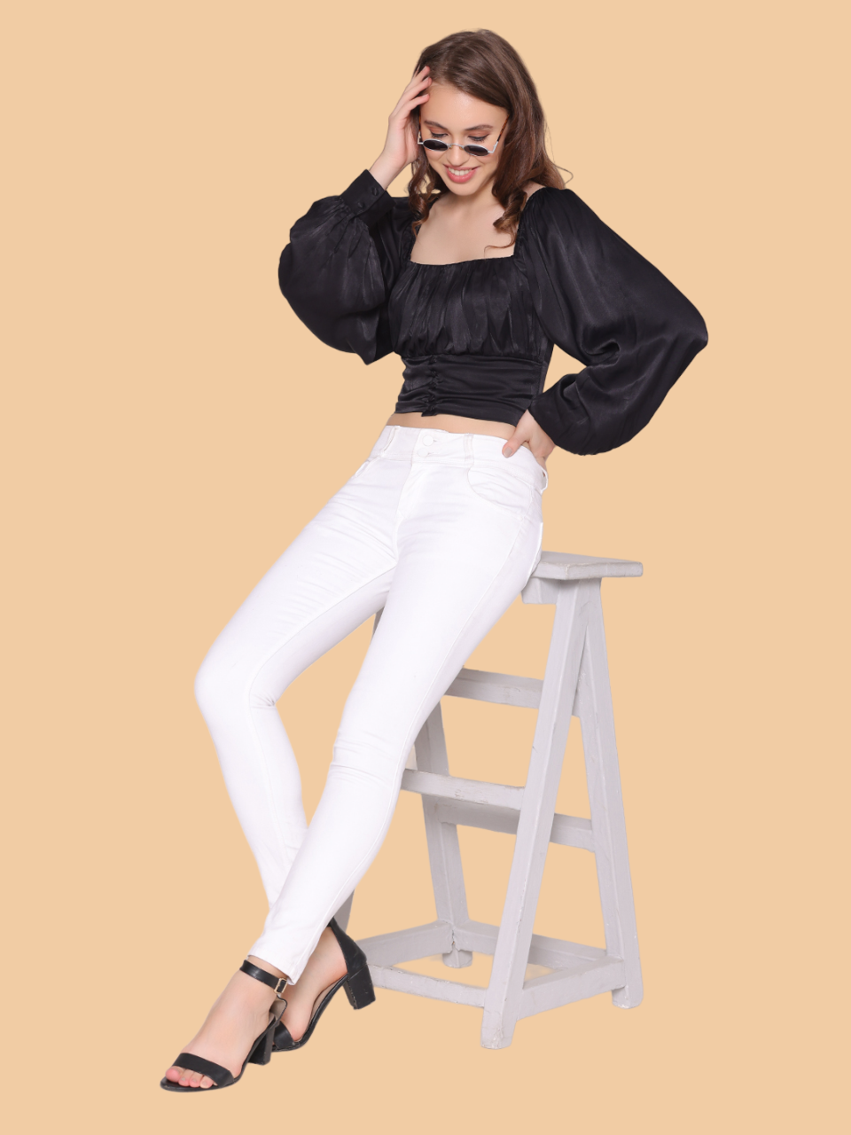 Flawless Women Black Party Crop Top | LIZZY Being Flawless