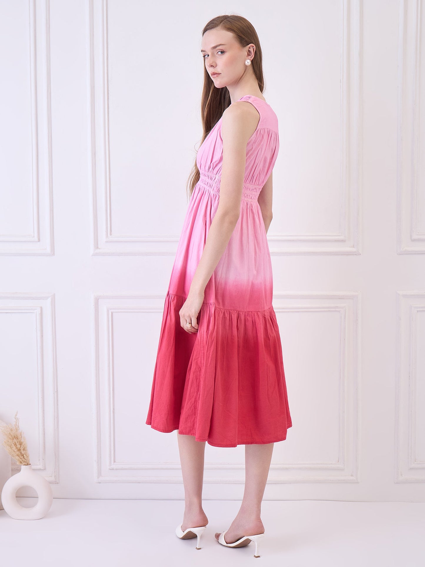 Pink Tie Dye Beachwear Coverup Dress Being Flawless
