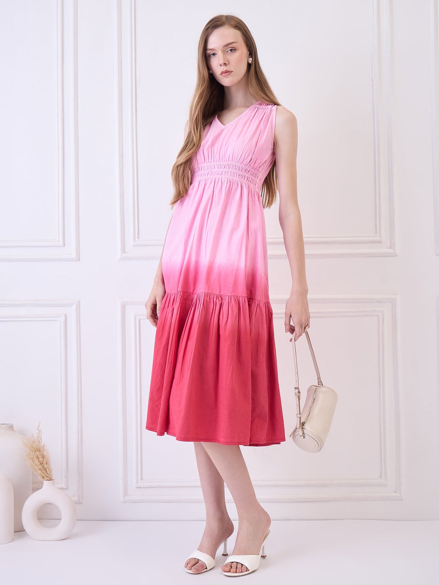 Pink Tie Dye Beachwear Coverup Dress Being Flawless