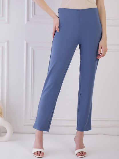 Blue Imported Lycra Pant Being Flawless