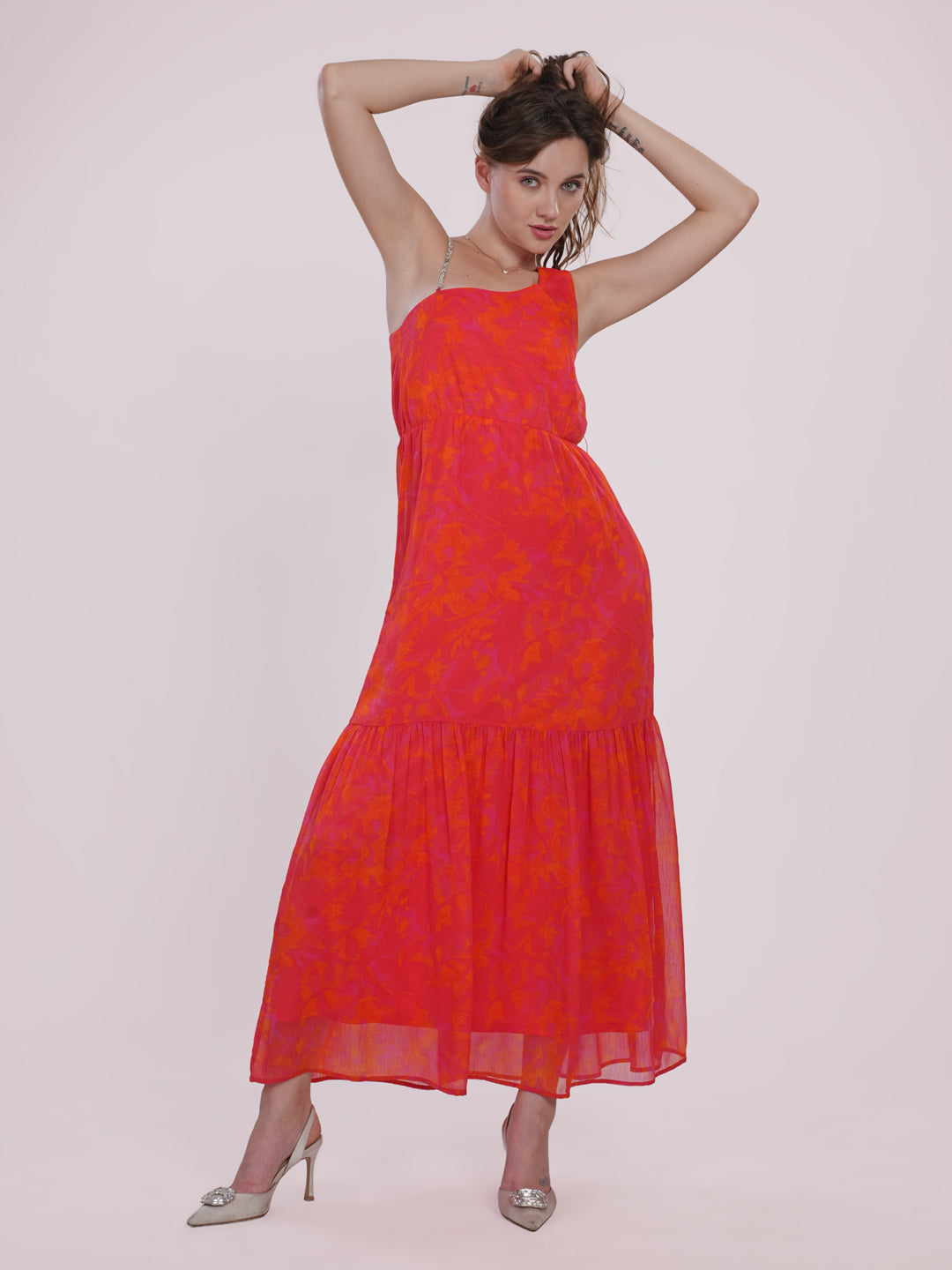 Orange party dress Being Flawless