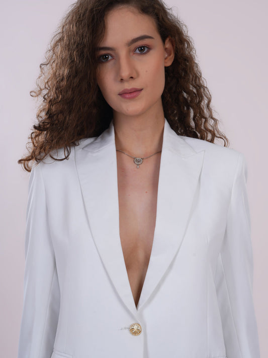 White Blazer – Pure Class, Bold Energy Being Flawless