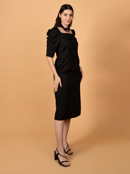 Flawless A-Line Black Dress Being Flawless