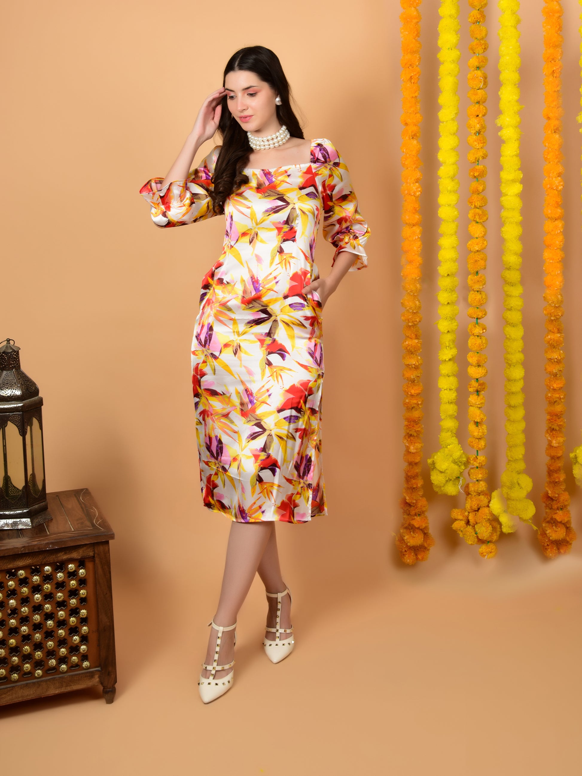 Flawless Trendy Multicolor A-Line Dress For Women | DARCIE Being Flawless Flawless Trendy Multicolor A-Line Dress For Women | DARCIE Being Flawless