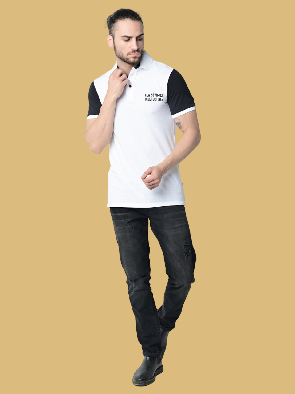 Flawless Men Organic Swag Chess Polo T-Shirt Being Flawless