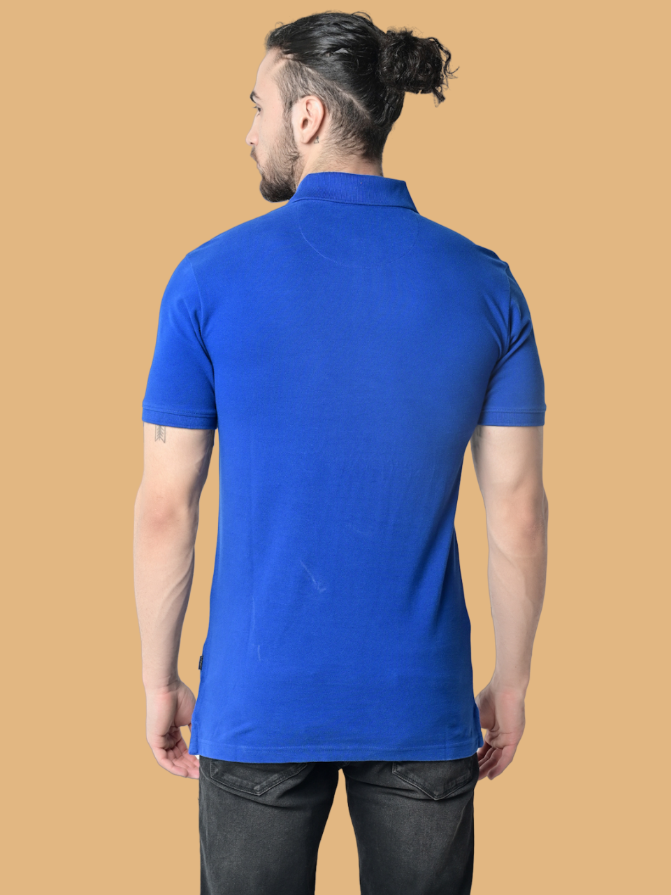 Flawless Men Bug Blue Organic Polo T-Shirt Being Flawless