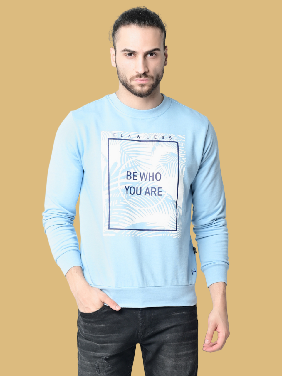 Flawless Men Sky Sleek Sweatshirt Being Flawless