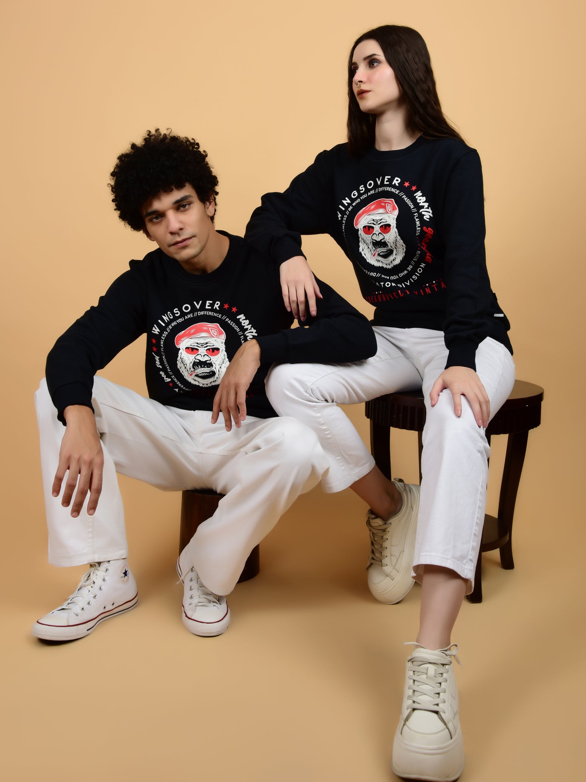 Flawless Men Wingsover Black Sweatshirt Being Flawless