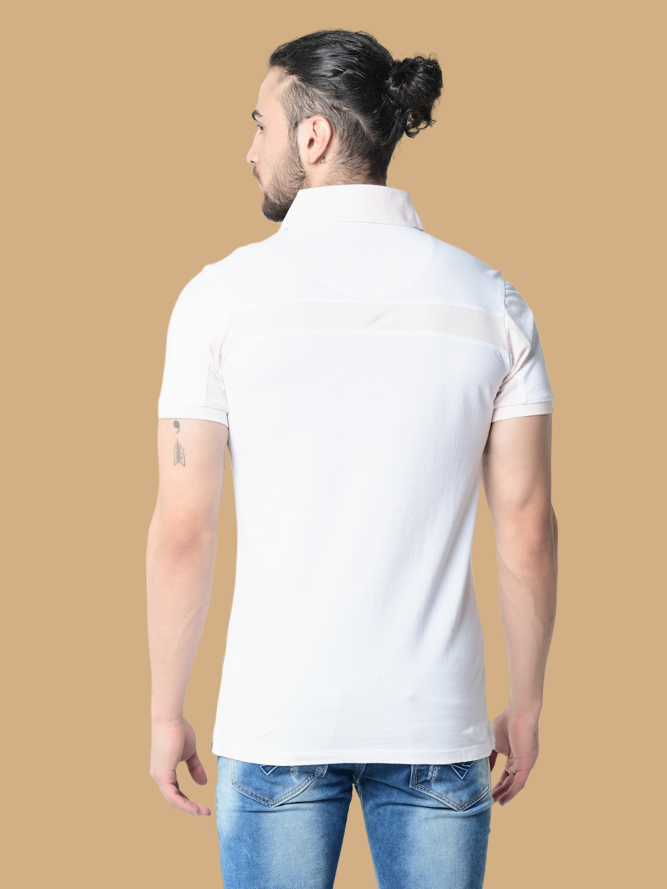 Flawless Organic Sensible White Bug Polo T-Shirt Being Flawless