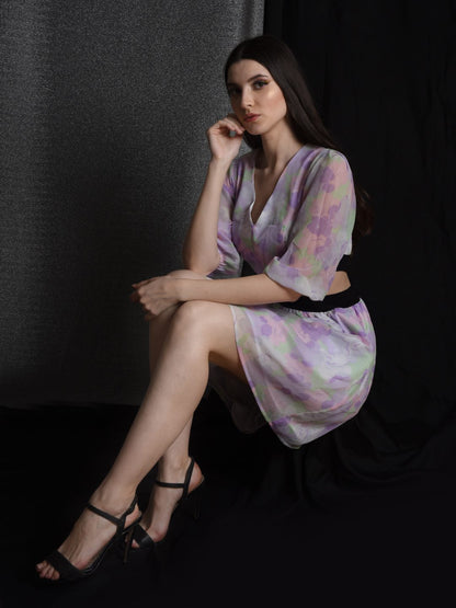 Flawless Multicolour Cutout Dress For Women  | JOLLY Being Flawless