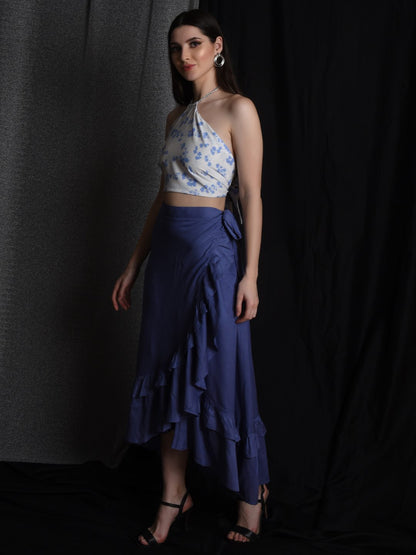 Flawless Women's Lavender Wrap Around Tie Knot Skirt - Stylish and Versatile Fashion Being Flawless