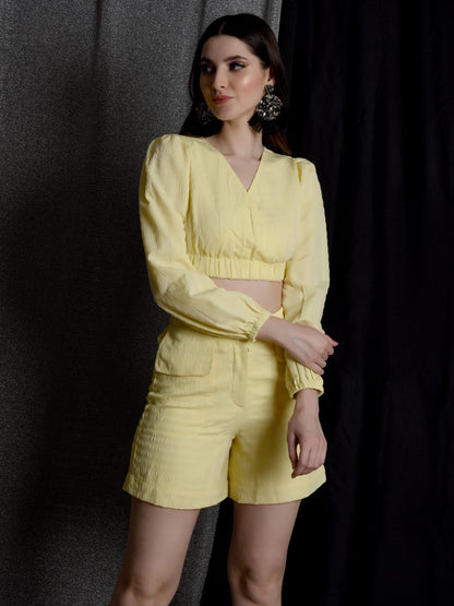 Flawless Women Crop Top and Shorts co-ord Set | CLAIR Being Flawless